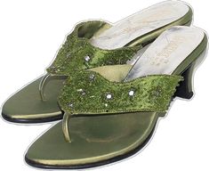 Vintage Green Heels For Party, Green Evening Slip-on Heels, Green Slip-on Evening Heels, Green Slip-on Heels For Formal Occasions, Shoes 90s, Y2k Rhinestone, Womens Pumps, Rhinestone Heels, Latvia