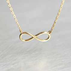 Gold Infinity Necklace from kellinsilver.com Minimalist Nickel-free Infinity Jewelry, Hypoallergenic Infinity Jewelry For Everyday, Dainty Nickel-free Infinity Jewelry, Simple Infinity Jewelry For Anniversary, Everyday Nickel-free Infinity Jewelry, Infinity Jewelry With Simple Design For Gift, Pendant Aesthetic, Silver Necklace Outfit, Gold Infinity Necklace