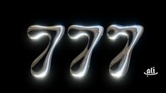 the number seventy seven is lit up with light