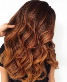 Different Highlight Colors For Brown Hair, Pumpkin Balayage Hair, Apple Cider Copper Hair, Apple Cinnamon Hair Color, Apple Cider Hair Color, Fall Balayage Brunette Auburn, Autum Hair Color Ideas, Autum Hair Colours, Cooper Balayage Brunettes