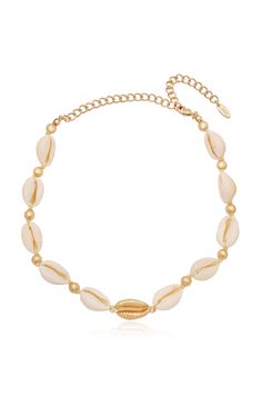 Out to Sea Cowrie Shell Necklace Elegant Gold Shell Necklace With Lobster Clasp, Cowrie Necklace, Ettika Jewelry, Cowrie Shell Necklace, Shell Choker, Gold Coin Necklace, Gold Coin, Shell Necklace, Cowrie Shell