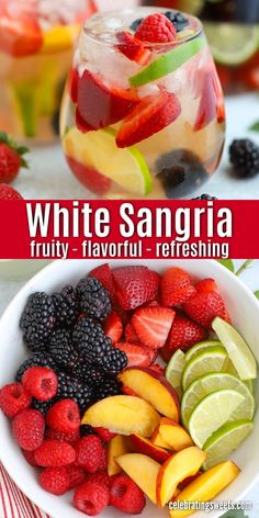 white sangria fruity flavored refreshing punch is the perfect summer drink