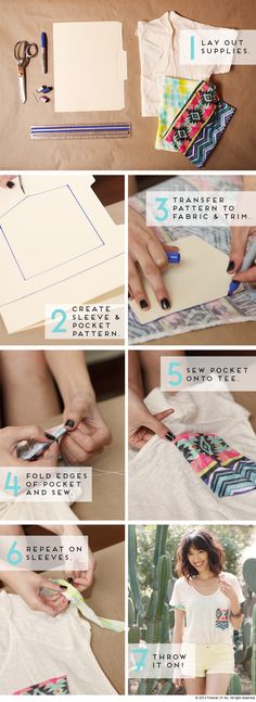 the steps to make an easy diy paper bag with scissors and tape on it