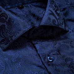 This is the perfect shirt for any man who wants to look stylish and sophisticated. The paisley print is elegant and timeless, and the shirt fits comfortably and looks great on anyone. Whether you're dressing up for a special event or just want to feel your best, this is the shirt for you. Handmade 100% Silk Paisley Dry Clean Only - 30-DAY MONEY-BACK GUARANTEE - Try it! If you don't love it, send it back. We offer free shipping on returns and exchanges. Take your time! You've got 30 days to decid Business Dress Shirts, Suit Dress, Men's Suit, Business Formal, Paisley Dress, Shirt Fits, Blue Paisley, Formal Shirts, Cut Shirts