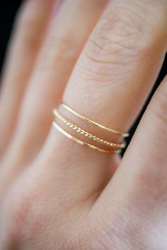 Closed Knot Ring, 14K Rose Gold Fill – Hannah Naomi Jewelry Dainty Stacking Rings, Everyday Ring Stack, Wedding Manifestation, Minimal Wedding Rings, Thick Twist, Rope Texture, Delicate Gold Ring, Simple Rings, Thick Ring