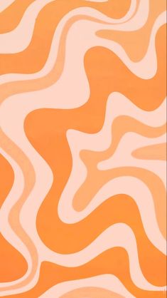 an orange and white background with wavy lines