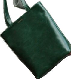 Everyday Square Leather Bucket Bag, Square Leather Bucket Bag For Everyday, Green Large Capacity Shoulder Bag For Business, Green Large Capacity Business Shoulder Bag, Minimalist Rectangular Satchel With Leather Handles, Green Square Leather Bucket Bag, Square Green Leather Bucket Bag, Rectangular Shoulder Bag With Smooth Grain, Minimalist Rectangular Bucket Bag With Leather Handles