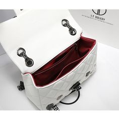 Style: Casual Pattern: Plain Color: Black, White Size: Small (21CM * 13.5CM * 7CM) Closed: Cover Shape: Horizontal Square Shoulder Strap Style: Single Bag Hardness: Hard Material Composition: Polyester Applicable Age: Adults Care Instructions: Do Not Wash White Flap Bag With Detachable Strap, White Leather Flap Shoulder Bag, White Top Handle Flap Bag For Travel, White Large Capacity Top Handle Flap Bag, White Top Handle Flap Bag With Large Capacity, Trendy Large Capacity White Flap Bag, White Large Capacity Flap Bag, White Flap Bag With Large Capacity, White Large Capacity Flap Bag For Daily Use