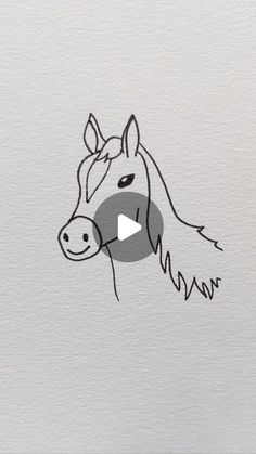 Stuff To Draw Easy Step By Step, Easy To Draw Farm Animals, Easy Horse Drawing Step By Step, Kid Drawing Ideas Easy, Cartoon Horse Drawing Easy, Cute Horse Drawings, How To Draw Horses Step By Step, Horses Drawing Easy, How To Paint A Horse