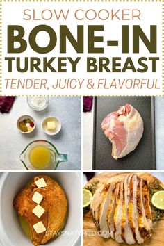 the cover of slow cooker bone - in turkey breast tender, juicy and flavorful