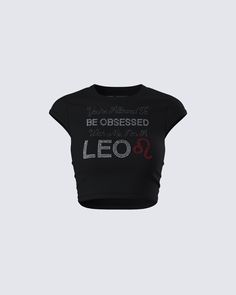 Be Obsessed With Me, Black Leo, Cute Pjs, Welcome To The Future, Graphic Crop Top, Cropped Long Sleeve, Obsessed With Me, No Waste