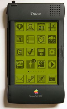 an electronic device with many different icons on it