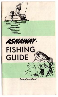 an old book with fishing guides on it