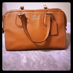 Coach Pebbled Leather Satchel In Brown. Bought Brand New For $225 On Coach Website In 2016. Gently And Briefly Used. Missing Shoulder Strap. Classic Office Bag With Grained Texture, Brown Rectangular Bag With Grained Texture, Formal Brown Bag With Grained Texture, Brown Grained Texture Rectangular Bag, Coach Brown Pebbled Leather Bag, Classic Brown Bag With Pebbled Texture, Luxury Brown Bag With Pebbled Texture, Luxury Brown Bags With Pebbled Texture, Formal Satchel With Pebbled Texture