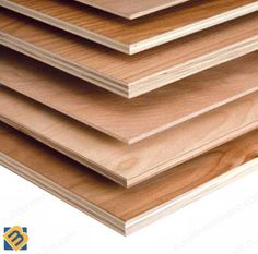 several types of plywood boards stacked on top of each other