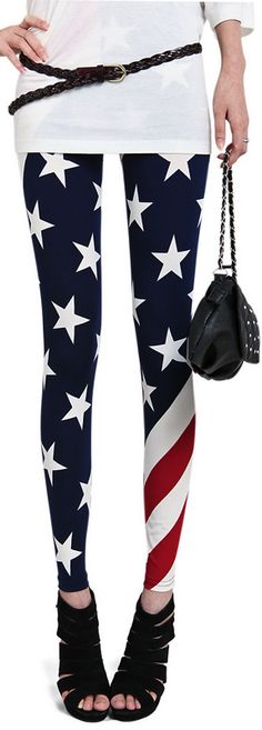 American flag leggings Wet Leggings, Womens Printed Leggings, Cheap Leggings, Galaxy Leggings, Ankle Leggings, Best Leggings, Striped Leggings, Leggings Fashion, Tight Leggings