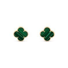 Adorn your ears with a touch of luxury and style with our Clover Mini Malachite Gold Earrings. Crafted with exquisite detail, these earrings feature elegant and exclusive clover designs, accentuated by the vibrant green hues of malachite. Elevate your look and make a statement with these sophisticated and tasteful earrings. ADDITIONAL INFORMATION Color: Gold Stone: Malachite Ref. 356453 Material:925 Sterling Silver - 18k Gold Plated- 18k Real Gold ( contact us via instagram) Our replica products Alhambra Earrings, Red Earrings Stud, Van Cleef & Arpels, Red Studs, Mini Earrings, Clover Earrings, Clover Green, Clover Necklace, Green Earrings