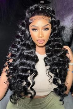 Half-Up Glam Ponytail Wet And Wavy Wig Hairstyle Baby Hair Brush, Color Rubio, Loose Deep Wave, Deep Wave Hairstyles, Lace Closure Wig, Brazilian Human Hair, Black Natural Hairstyles, Deep Wave, Loose Waves