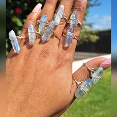 Hand Made Cristal Rings, Wire Wrapped Rings, Stone Rings, Anxiety Ring, Perfect Gift For The Person You Love. Buy 2 Get One Free 3 Us - 44.2 Mm 4 Us - 46.8 Mm 5 Us - 49.3 Mm 6 Us - 51.9 Mm 7 Us - 54.4 Mm 8 Us - 57.4 Mm 9 Us - 59.5 Mm 10 Us - 62.1 Mm Cristal Rings, Rings Wire, Rings Stone, Wire Wrap Jewelry Designs, Wrapped Rings, Ring Wire, Wire Wrapped Ring, Wrap Jewelry, Ring Stone