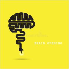 the word brain opening on a yellow background