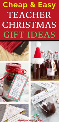 christmas gift ideas for teachers and students to make with their teacher's holiday gifts