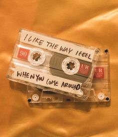 an old fashioned cassette tape with the words i like the way itself written on it