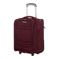 Get ready for your next holiday with this it luggage Intrepid underseater luggage. Get ready for your next holiday with this it luggage Intrepid underseater luggage. LUGGAGE FEATURES Lightweight trolley system which helps to reduce weight Specially developed case platform provides additional strength and security Wide Body Design- Contemporary body shape provides additional capacity and unique look Superior wheel control Telescoping handle 2 exterior pocketsLUGGAGE DETAILS Exterior: 17.7"H x 13. Red Luggage With Sleeve For Overnight Trips, Red Luggage With Sleeve For Trip, Accessories Guide, Body Design, Wide Body, Next Holiday, Reduce Weight, Body Shape, Get Ready