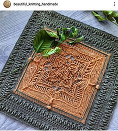 a close up of a plant on top of a table with an image of a square