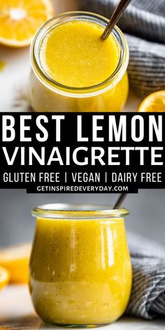 the best lemon vinaigrette recipe in a glass jar