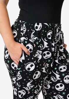 <div>Feel relaxed at home with your favorite Disney pals in Jack Skellington and his loyal pup, Zero.FABRIC: CottonPants features an all-over print of Jack</div> Nightmare Before Christmas Pajamas, Cotton Pajama Pants, London Gifts, Woman Within, Swimsuits For All, Sleepwear & Loungewear, Cotton Pyjamas, Jack Skellington, Christmas Pajamas