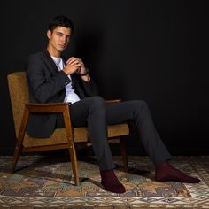 Part Sock. Part Your Caracter.The deep burgundy colour will perfectly complement the richness of leather shoes, will elevate the dark suiting or denim. Designed with five star luxury in mind applying meticulous craftsmanship by second-generation sock makers, this new sock collection is made from the finest pearle cotton which has been twisted and mercerised to enhance fit and comfort. Hand finished with hand linked toe.Supplied in iconic Look Mate gift box.Longer, over the calf design.Made from Men Socks Suit, Gay Wedding Photography, Men In Socks, Sock Collection, Luxury Socks, Burgundy Colour, Sheer Socks, Mens Dress Socks, Stylish Socks