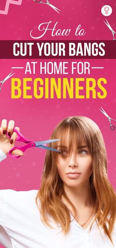 How To Cut Your Own Wispy Bangs, How To Give Yourself Bangs, How To Wear Bangs, How To Cut Perfect Bangs, How To Cut Front Bangs, Feminine Bangs, How To Cut Whispie Bangs, Different Types Of Bangs Chart, How To Cut Bangs At Home