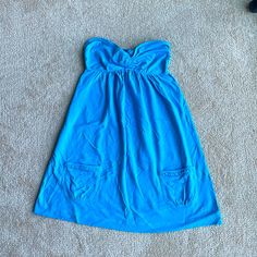 Brand New Gilly Hicks Strapless Blue Dress Size M Brand New With Tag 2 Cute Pocket Details On Front Cute Rounded Top Strapless Blue Dress, Blue Strapless Dress, Gilly Hicks, Pocket Detail, Dress Brands, Blue Dress, Blue Dresses, Strapless Dress, Colorful Dresses