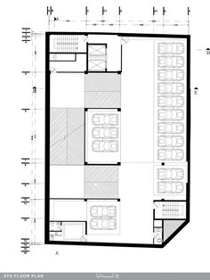 the floor plan for an office building, with two floors and one room on each side