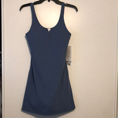 Oasis Blue Lululemon Align Tennis Dress Size 8 Bnwt Bought And It’s Too Small For Me. Built In Shorts With Pockets Cups Included Last Photo Shows A Faint Line On The Back Of The Dress. I Realized It After I Bought It And Didn’t Return. Not Sure If It’s A Crease And It May Come Out With A Wash. Taking Reasonable Offers Only. Would Like To Get Some Money Back. Ships Same Or Next Day Video Will Be Taken Prior To Shipping To Ensure Buyer And Seller Protection Tennis Sports Summer Court Ocean Picnic Blue Summer Tennis Dress For Workout, Blue Fitted Sporty Tennis Dress, Fitted Blue Tennis Dress Athleisure Style, Sporty Fitted Blue Tennis Dress, Sporty Scoop Neck Workout Dress, Blue Sleeveless Workout Dress, Fitted Scoop Neck Dress For Workout, Blue Athleisure Dresses For Workout, Blue Stretch Athleisure Dress