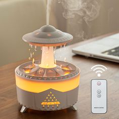 PRICES MAY VARY. ➤【Rain Drop Humidifiers for Home】: Our aromatherapy diffuser has unique eye-catching UFO design with 7 colors night lights changing effect. The raindrop oil diffuser essential oils combined humidifier, essential oil diffuser,night light and white noise. The raindrop sound is relaxing and helpful to fall sleep easier. Adding a few drops of essential oil, creating a relaxed, soothing, and calm atmosphere in your home, office, shop, or any space. 【Essential oil is not included in the package.】 ➤【Diffusers for Essential Oils Large Room】: With its generous 350ml water tank capacity, this cool mist humidifiers outperforms others on the market. Perfect for large rooms, ensuring optimal humidity levels and creating a refreshing environment for you to unwind and indulge in the bene Acrylic Products, Cloud Night Light, Aromatherapy Humidifier, Humidifier Essential Oils, Air Diffusers, Water Drip, Rain Clouds, Sound Of Rain, Air Humidifier