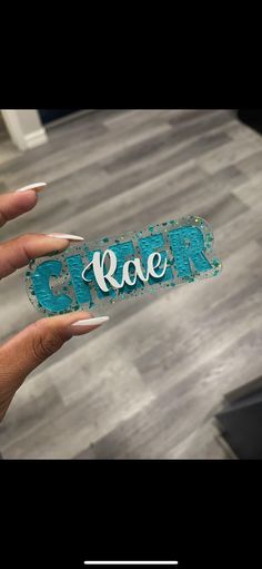 Acrylic 3D keychain with custom text such as team or athlete name! various colors and shapes available! Customizable Blue Keychains, Customizable Blue Keychains For Personal Use, Team Keychains, 3d Keychain, Cheer Dance, Chandler Az, Dance Team, Dance Teams, Gift Registry