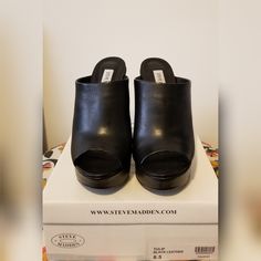 Steve Madden Tulip Wedge | Size 8.5 | Never Worn Leather Upper Man Made Materials Black Wedge Sandals For Workwear In Spring, Silver Wedge Heels, Red Wedge Sandals, Lace Up Wedge Sandals, Brown Wedge Heels, Lace Wedges, Chunky Wedges, Madden Nyc, Red Wedges