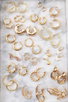 Modern Gold Jewelry, Classy Jewelry, Jewelry Lookbook, Gold Accessories, Girly Jewelry