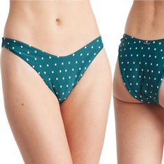 Super Cute Reversible High Cut Bikini Bottom Style In Teal! Love This Color Way! Have Size Medium And Large Nwt! Only Selling The Bottoms Casual Polka Dot Swimwear For Pool, Kimono Beach Cover Up, Maaji Swim, Maaji Swimwear, Reversible Bikinis, Teal And Pink, High Cut, Womens Swim, Dots