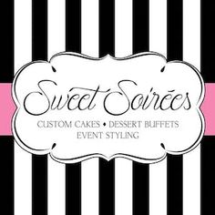 a black and white striped background with the words sweet stories written in pink on it