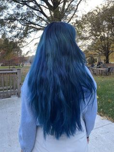 Blue Jean Hair, Skylar Bradshaw, Mermaid Blue Hair, Deep Blue Hair, Denim Blue Hair, Blue Brown Hair, Midnight Blue Hair, Light Blue Hair