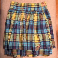 New With Tags, Hollister Plaid Skirt Size Xs Lined Hollister Missouri, Hollister Skirt, Hollister Vintage, Plaid Skirt, Plaid Skirts, Hollister, Womens Skirt, Plaid, Skirt