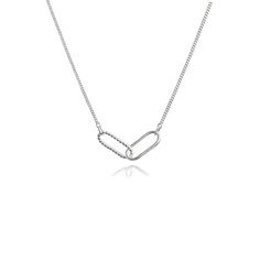 "A lovely handmade sterling silver necklace featuring two contrasting interlocked oval links. Simple yet stylish and ideal for everyday wear. A piece that is sure to become a favourite. An ideal gift for occasions such as birthdays or Christmas or simply as a treat for yourself. Measurements: Each of the links measures approximately 2cm long and 1cm wide. The thickness of the links is 2mm. Available on a choice of 16\" or 18\" chain. This necklace forms a part of our new Links collection consisting of a series of pieces featuring contrasting plain and beaded oval links. Make sure to take a look at the complimenting earrings and rings in the same collection for a beautiful coordinated look. Also available in 18ct gold vermeil. All our jewellery comes beautifully packaged, wrapped in black t Modern Sterling Silver Necklaces With Double Chain, Modern Sterling Silver Double Chain Necklaces, Modern Sterling Silver Double Chain Necklace, Minimalist Silver Oval Link Necklace, Minimalist Silver Necklace With Oval Link, Sterling Silver Oval Link Necklace For Everyday Wear, Modern Necklaces With Double Chain And Oval Link, Modern Necklace With Double Chain And Oval Link, Minimalist Sterling Silver Paperclip Necklace