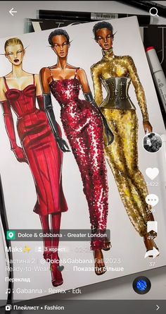 an image of two women in sequins and dresses on the app store's website