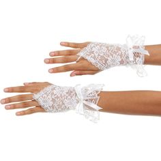 Complete your look with these elegant White Lace Gloves. Perfect for adding a touch of sophistication and charm to any costume these gloves feature a delicate lace design with a scalloped trim that's both timeless and beautiful. pbAdult White Princess Lace Short Glovelettes product details:-b-p ul li2 glovelettes per package-li liFinger loops-li liBow and pearl appliques-li li90% polyester and 10% plastic-li liOne size fits most teens and adults-li liSpot clean only-li -ul Jisoo Outfit, Pennywise Costume, White Lace Gloves, Gloves Lace, Angel Costume, Dresses Unique, White Princess, Birthday Idea, Lace Gloves