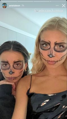 Skull Makeup Halloween Costume, Last Minute Skeleton Costume, Pretty Skull Makeup Simple, Skeleton Woman Costume, Halloween Face Makeup Skeleton, Cute Skeleton Halloween Costumes, Women’s Skeleton Costume, Skeleton Makeup Tate