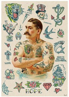 a man with lots of tattoos on his chest