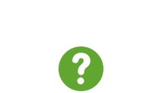 a green question mark on a white background