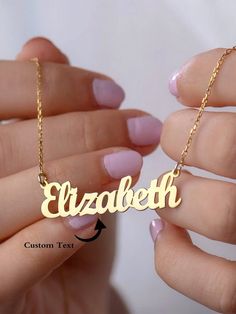 Color:Yellow Gold \nMaterial:Stainless Steel \nProduction Technology:Laser Cutting \nPlating:18K Gold Plated \n Attire For Wedding, Word Necklace, Fashion Words, Engraved Pendant, Bridesmaid Gifts Jewelry, Personalized Pendant, Engraved Necklace, Stainless Steel Pendant, Choker Necklaces